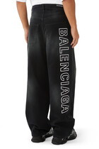 Unisex Outline Baggy Jeans