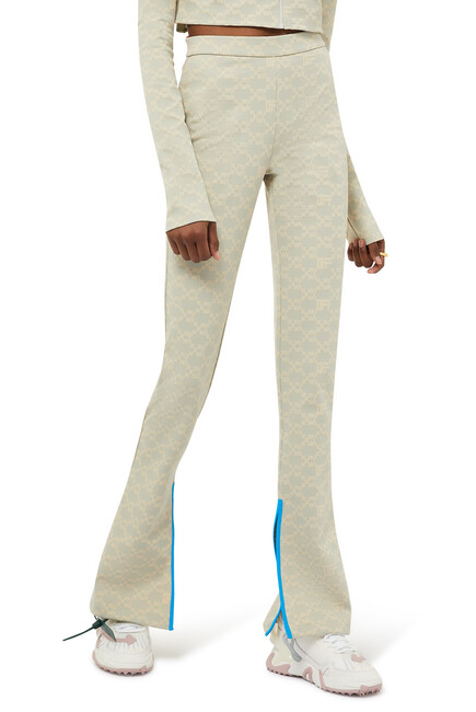 Buy Off-White Monogram Ankle-Slit Trousers for Womens