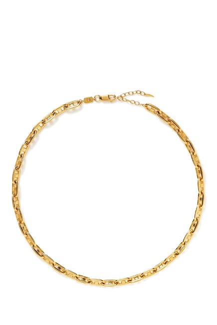Mariner Chain Choker, 18k Gold-Plated Brass
