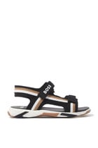 Kids Striped Touch-Strap Sandals