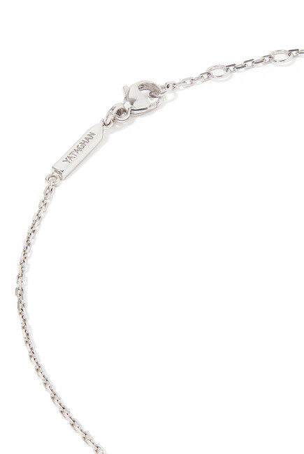 Sparkle Round 5 Diamond Necklace, 18k White Gold with Diamonds