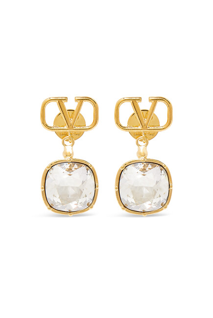 Valentino Garavani VLogo Drop Earrings With Swarovski® Crystals