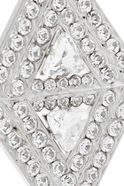 Crystal Diamond Shape Brooch