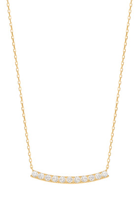 Curve Large Necklace, 18k Yellow Gold & Diamonds