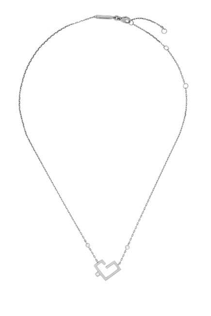Hubb Necklace, 18k White Gold & Diamond