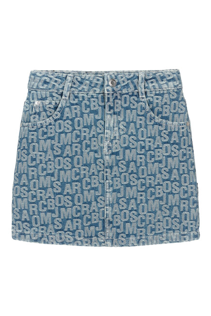 Kids Printed Denim Skirt