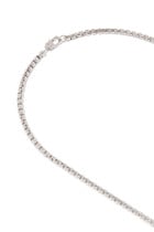 Sennit Catena Beaded Necklace, Rhodium-plated Sterling Silver & Botswana Agate