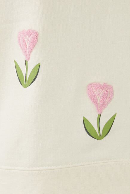 Embroidered Tulip Sweatshirt