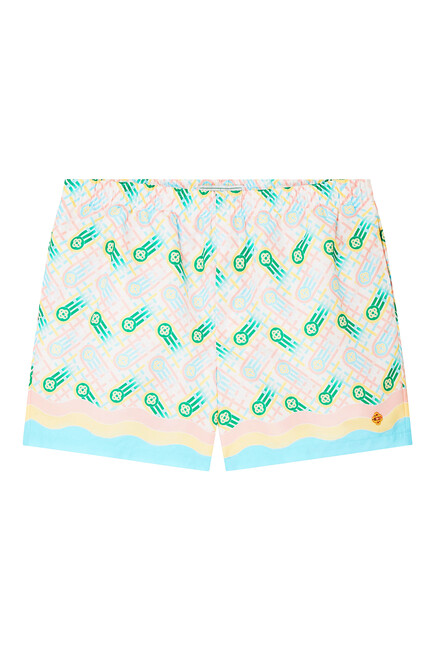 Diamond Monogram Silk Shorts