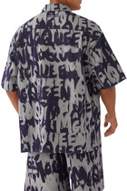 Graffiti Hawaiian Denim Shirt