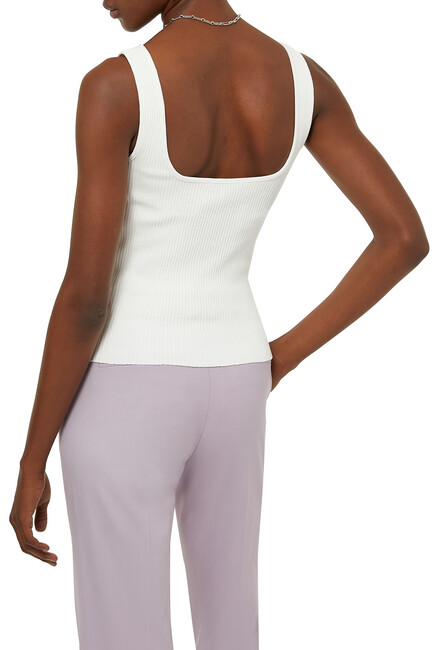 Ribbed Square Neck Camisole