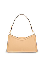 VLogo Leather Shoulder Bag