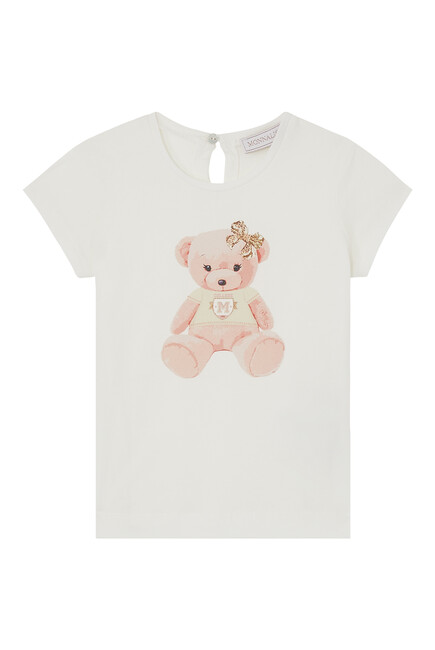 Kids Bear Print Cotton T-Shirt
