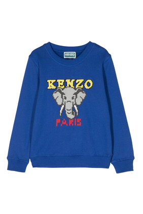 Kids Elephant Print Sweatshirt