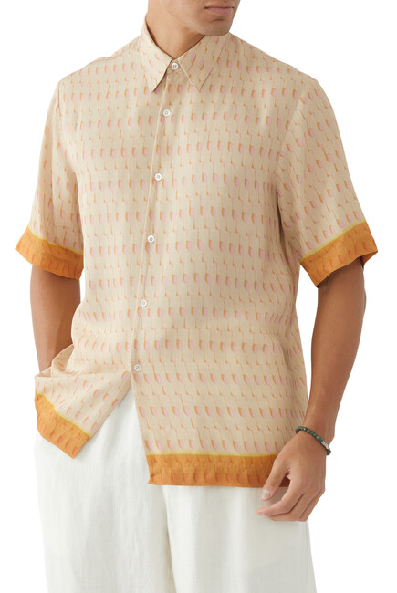 Silk Printed Short Sleeve Shirt