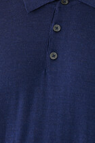 Long-Sleeve Knit Polo Shirt