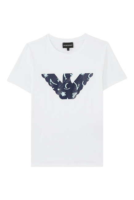 ASV Organic Stretch Jersey T-Shirt with Oversized Eagle Pattern