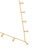 Yellow Gold Sparkle Round Necklace