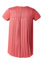 Kids Monogram Pleated Dress