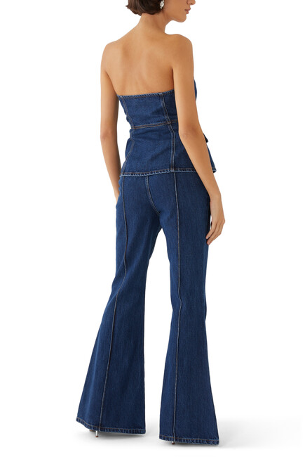 Denim Bandeau Jumpsuit