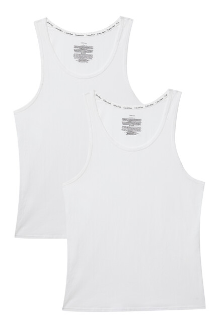 Cotton Logo Tank Tops, Pack of Two