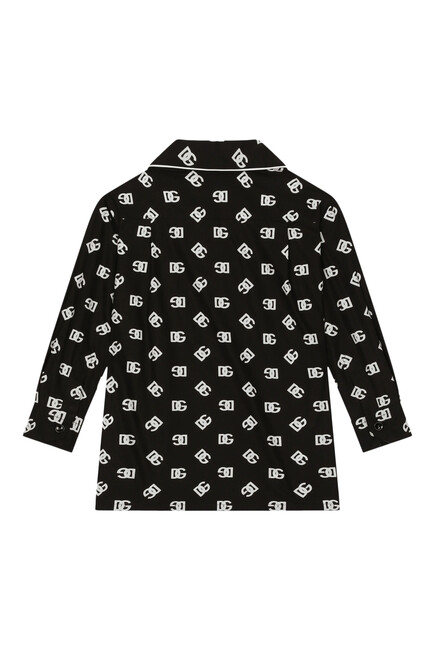 Kids Allover DG Logo Printed Shirt