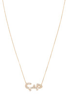 Hobb Large Pendant Necklace, 18k Yellow Gold & Diamonds