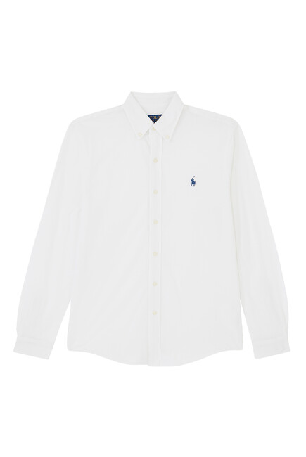 Embroidered Logo Cotton Shirt