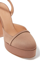 Mora 125 Satin Platform Pumps