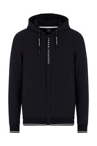 Logo Print Zip-Up Hoodie