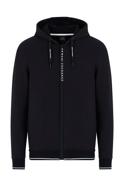 Logo Print Zip-Up Hoodie