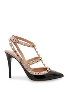  Rockstud Leather Sandals