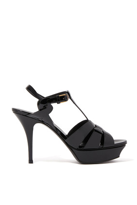 Tribute Platform Sandals in Patent Leather