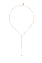 Japan Enishi Lariet Necklace, 18k Pink Gold and Diamonds