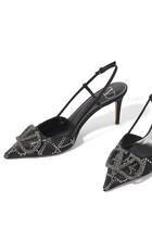 VLogo Signature 80 Crystal-Embellished Pumps