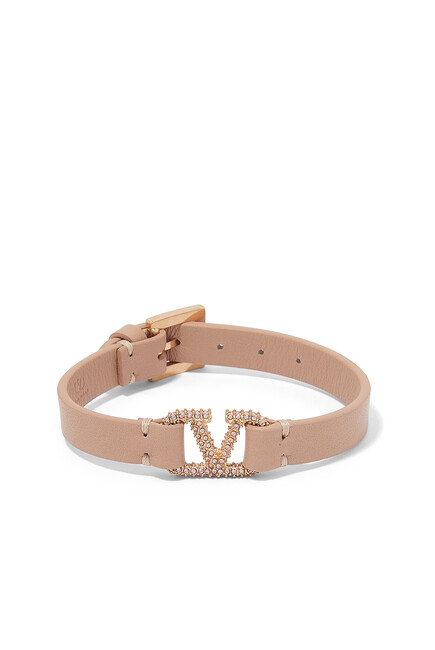  VLogo Signature Leather Bracelet