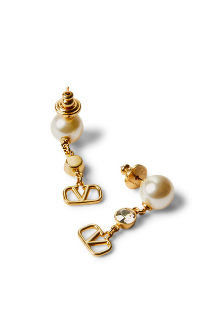  VLogo Signature Pearl Stud Earrings