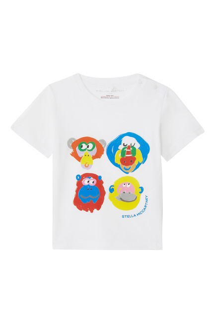 Kids Graphic Monkey Print T-Shirt