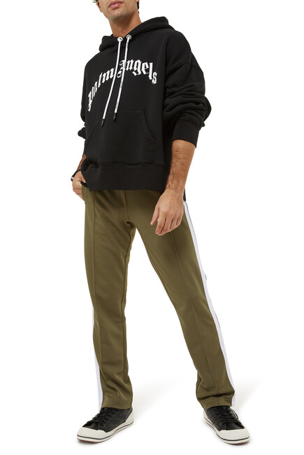 Buy Palm Angels Curved Logo Hoodie for Mens