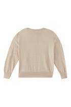 Kids Intarsia Logo Cashmere-Blend Knit Sweater