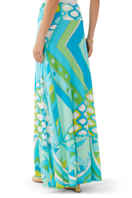 Vivara-Print Long Skirt