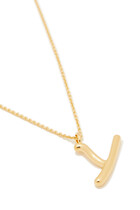 Y Initial Pendant Necklace, 18K Gold-Plated Sterling Silver