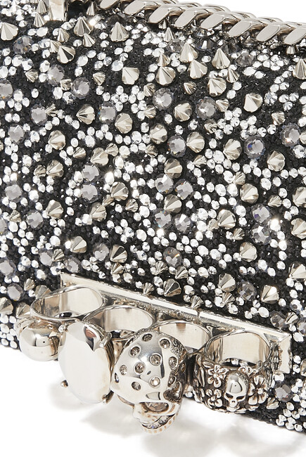 Crystal-Embellished Mini Jeweled Satchel