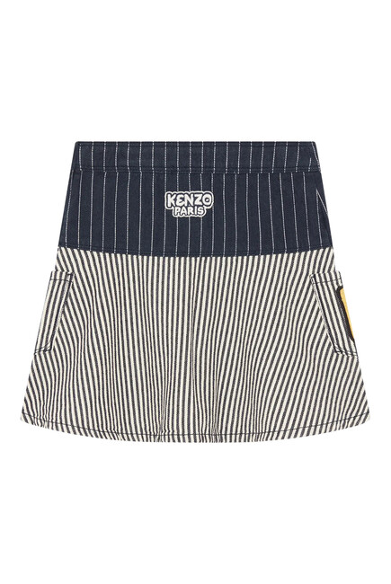 Kids Sailor Striped Denim Skirt