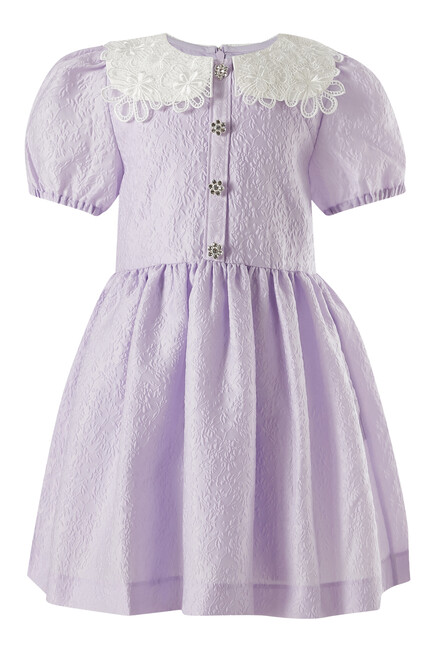 Kids Textured Crepe Mini Dress