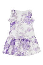 Kids Floral Print Flared Dress