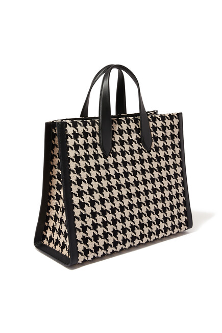Manhattan Houndstooth Large Tote