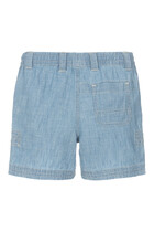 Kids Chambray Drawstring Shorts