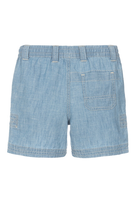 Kids Chambray Drawstring Shorts