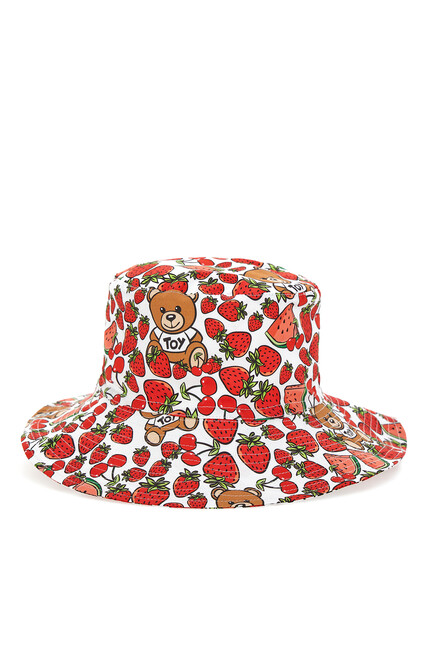 Moschino Kids Teddy Bear Motif-Print Bucket Hat